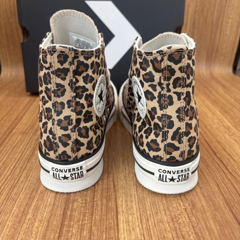 Converse CTAS EVA Lift‎ Hi Youth 3 Leopard Print Brown Platform A16593C NEW